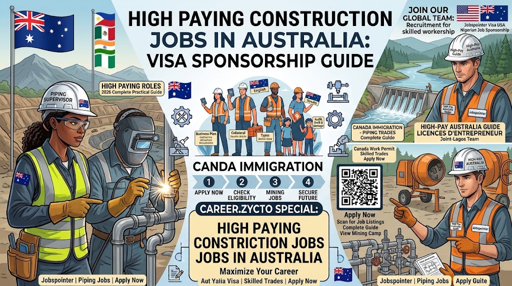 High Paying Construction Jobs in Australia with Visa Sponsorship